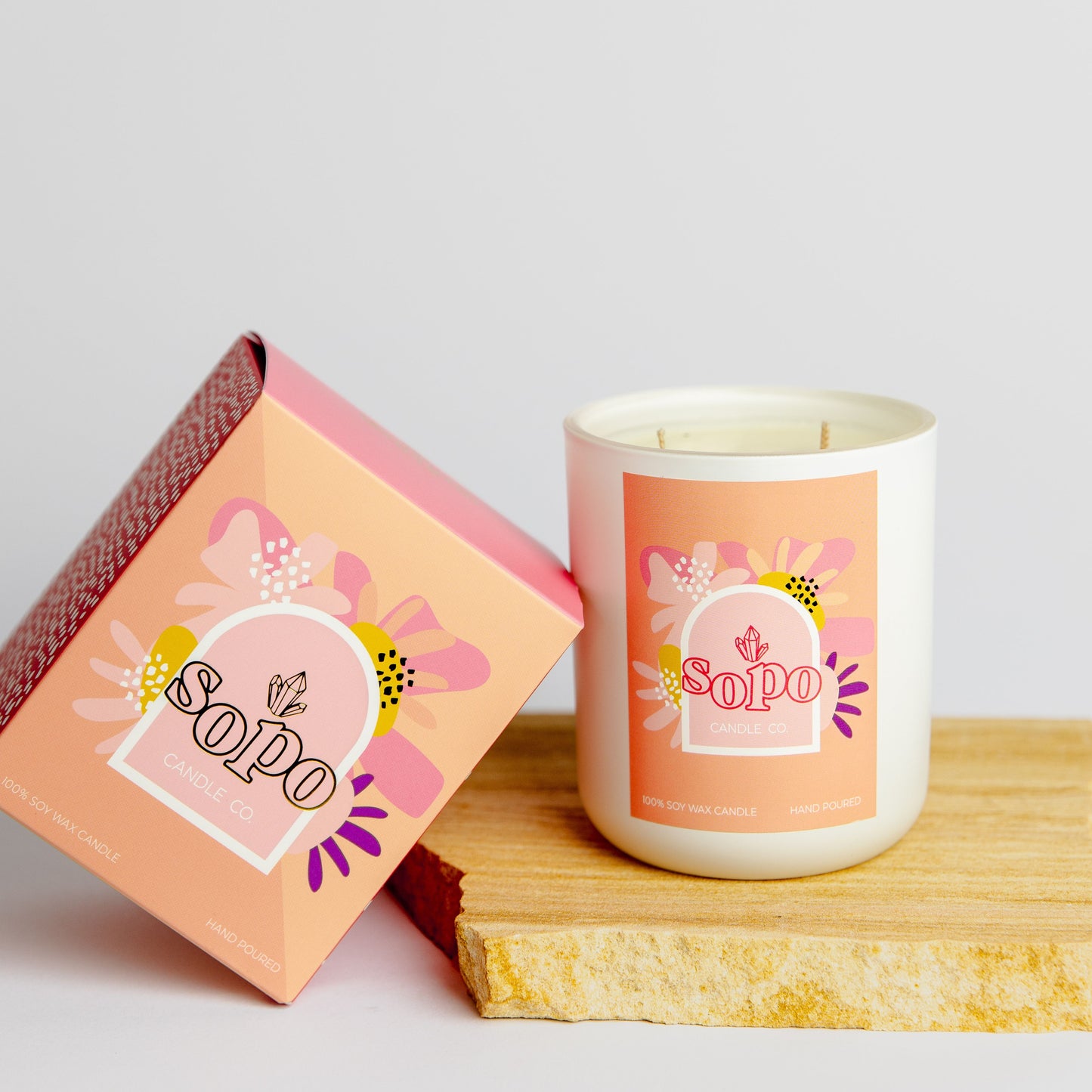 Rio Pink Floral Candle