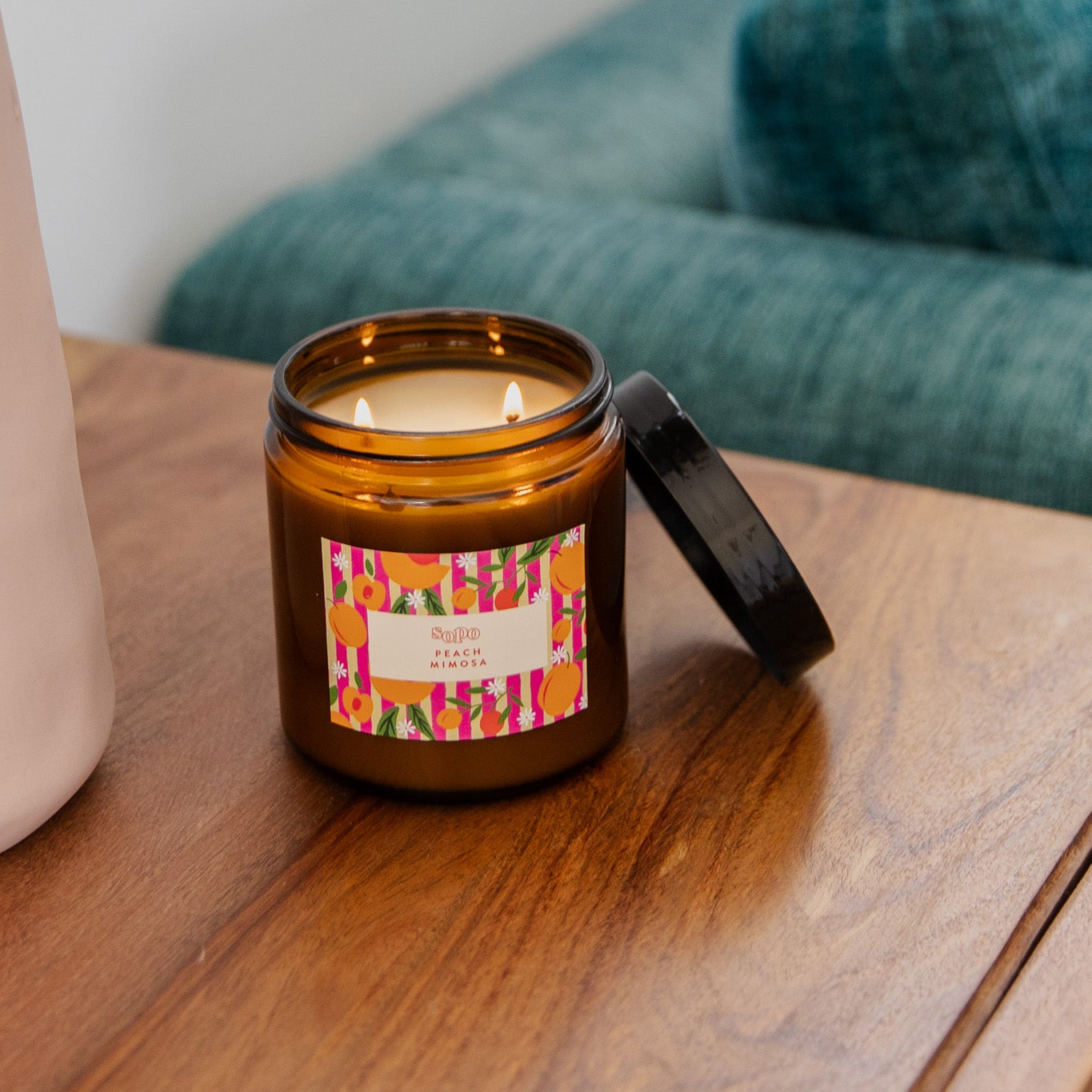 Peach Mimosa Apothecary Candle