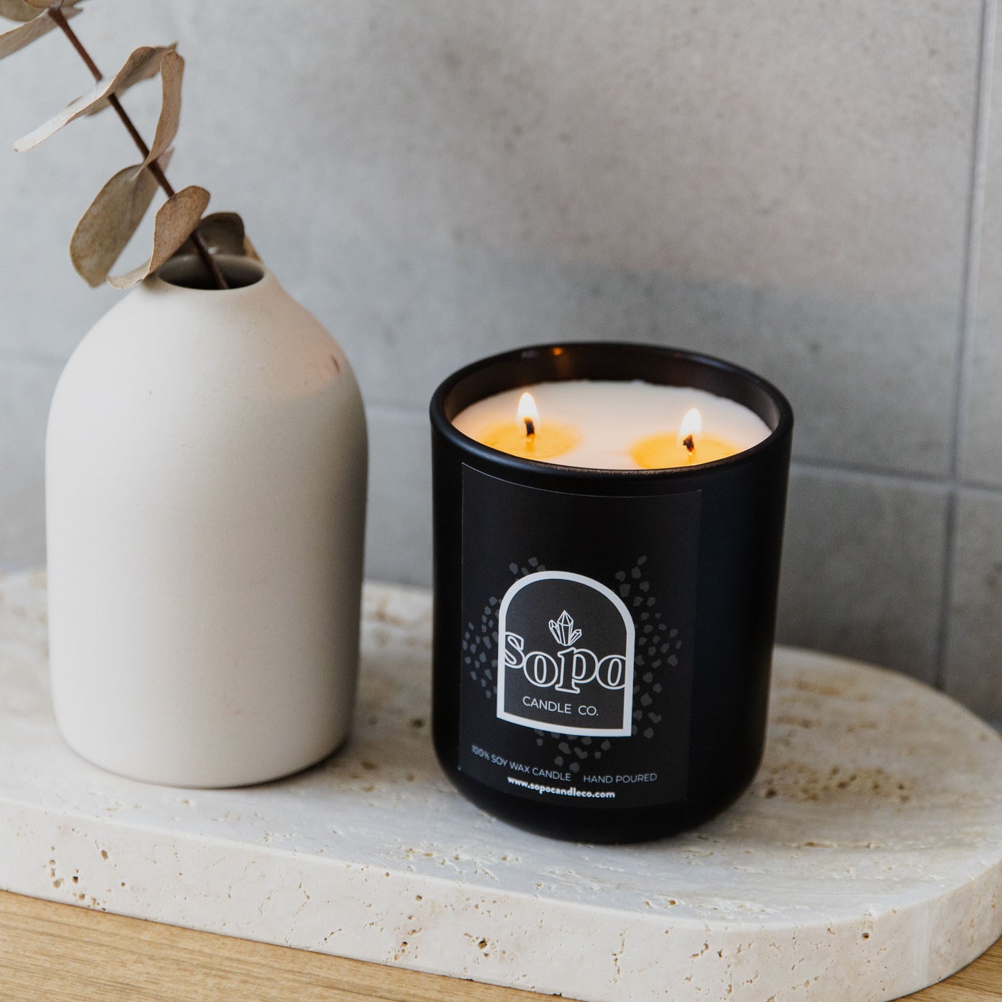 Sea Mist Matte Black Candle