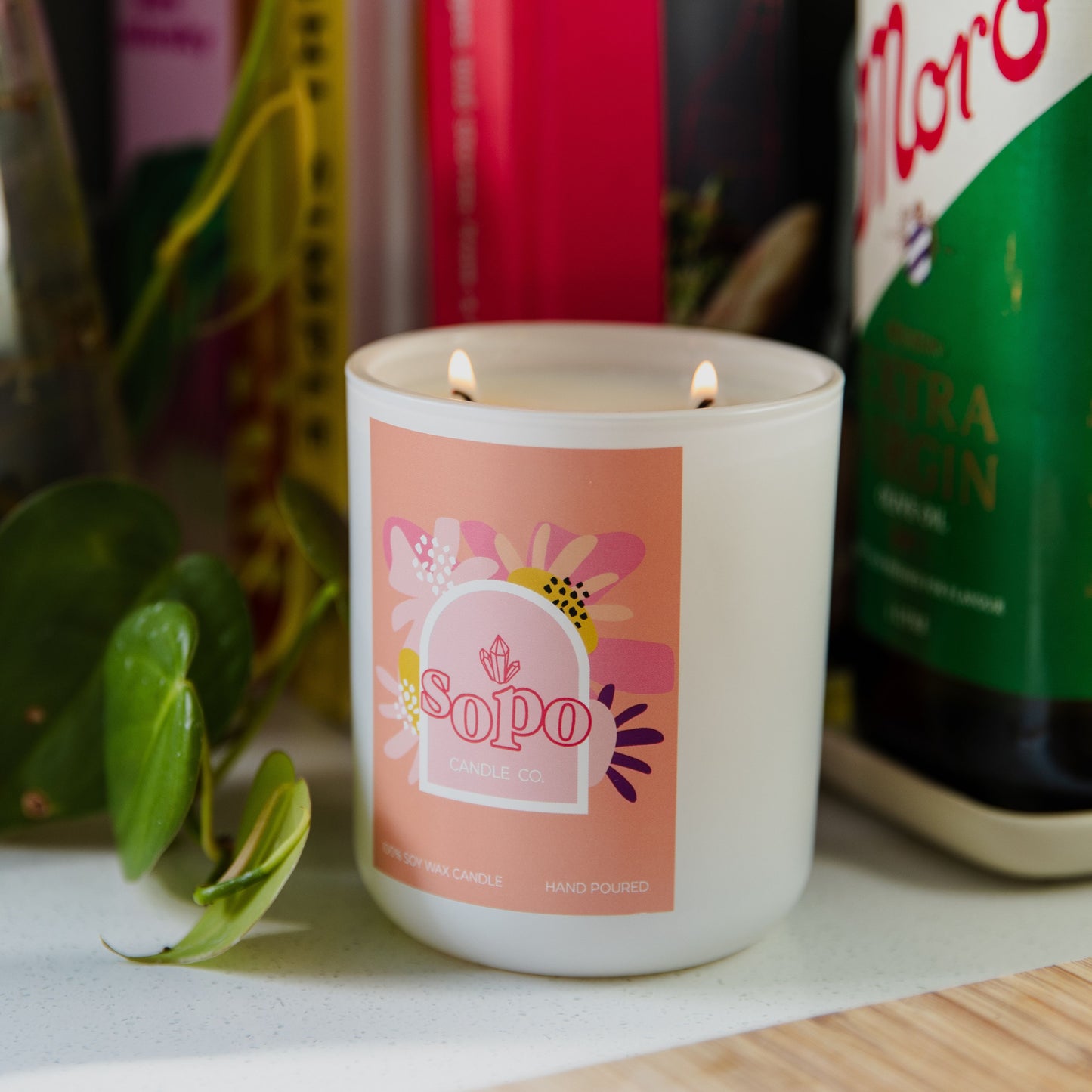 Rio Pink Floral Candle